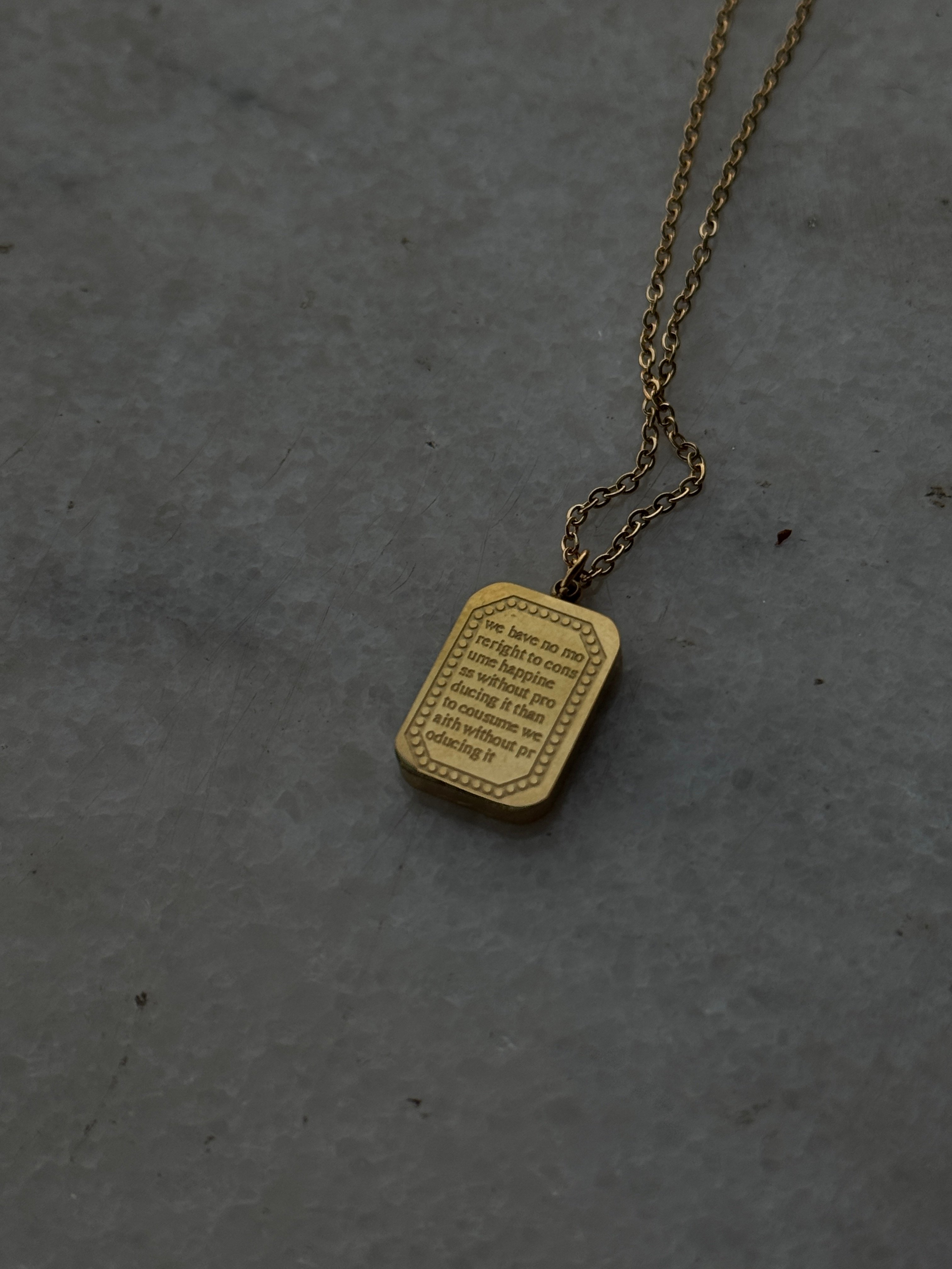 Black Rectangle Necklace