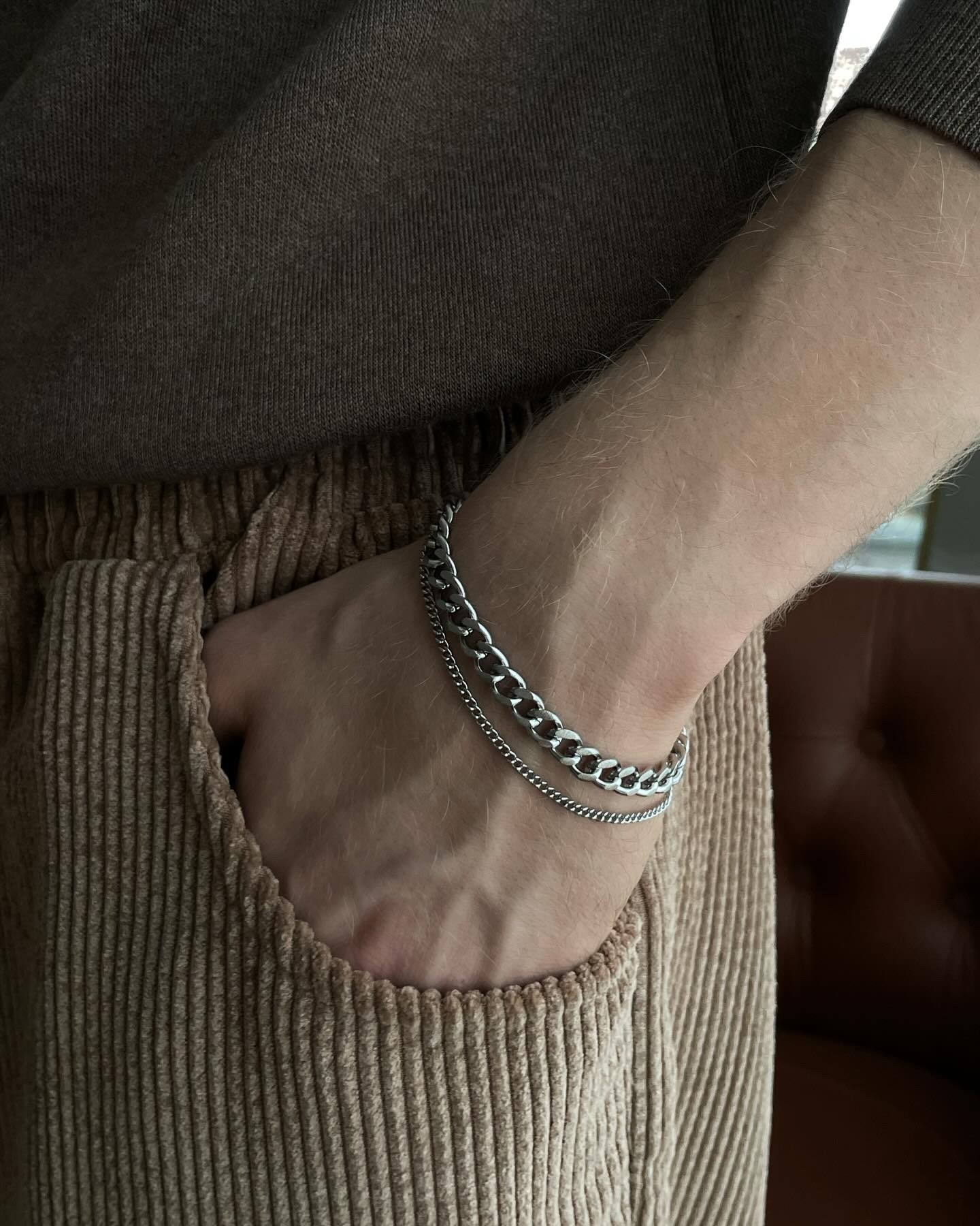 T. Thick Steel Bracelet