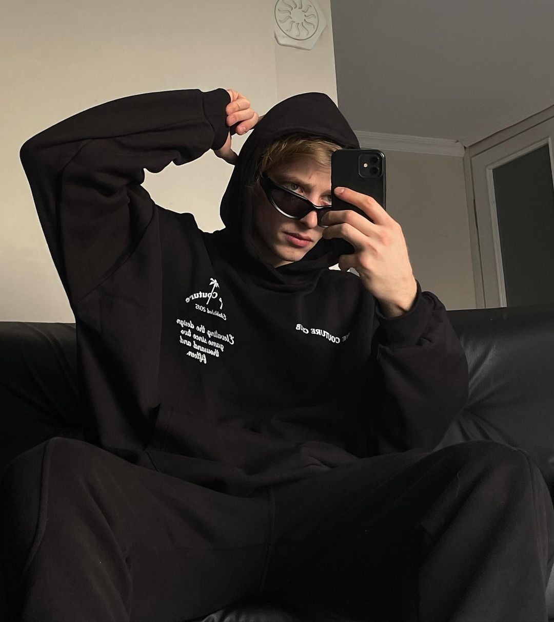 Black The Couture Club Oversize Hoodie