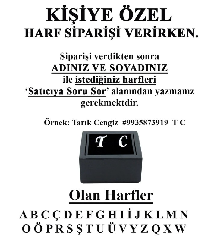 HARFLİ KOL DÜĞMELERİ 