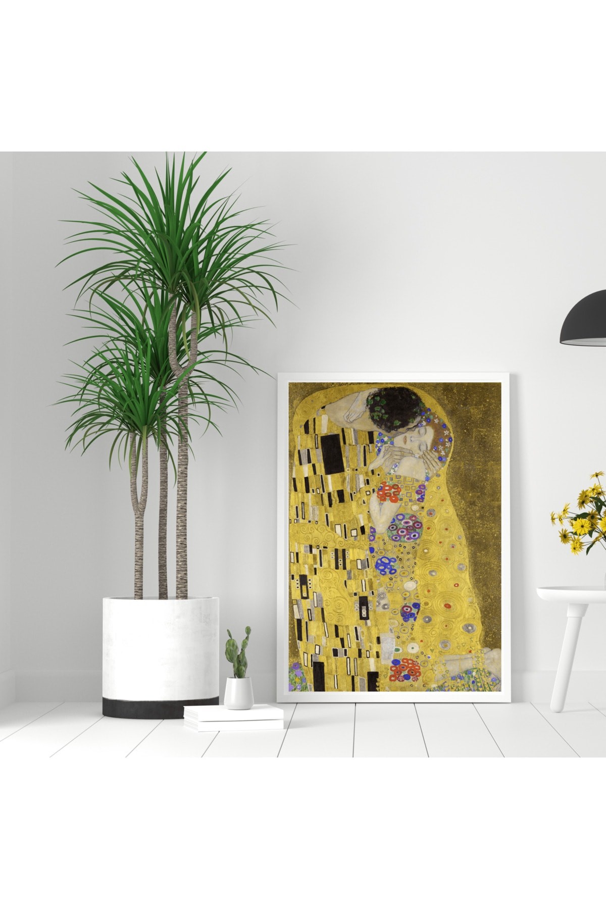 Premium Çerçevesiz Poster Başyapıtlar Serisi The Kiss Öpücük Klimt No:2 Poster