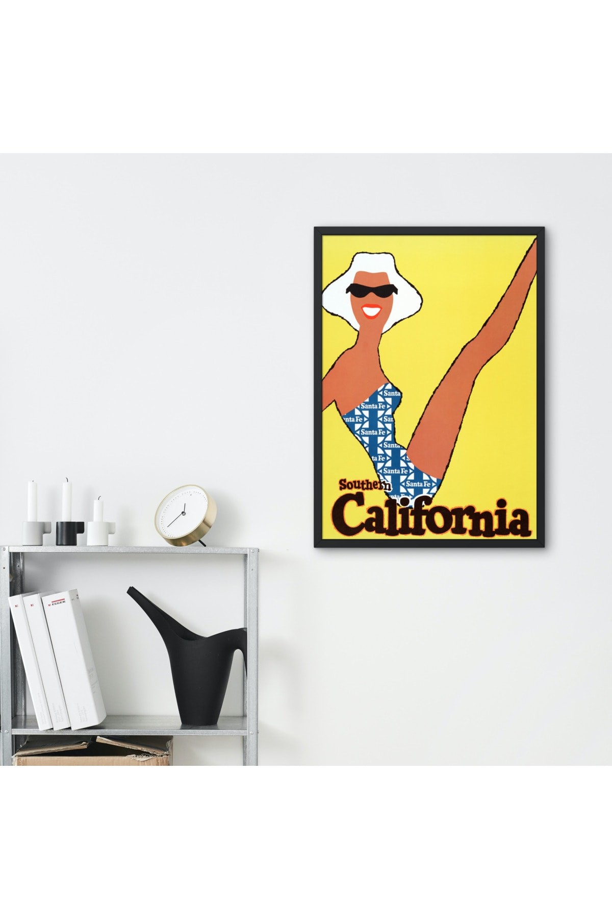 Premium Çerçevesiz Poster Fine Art Kadın Figürü California No:1