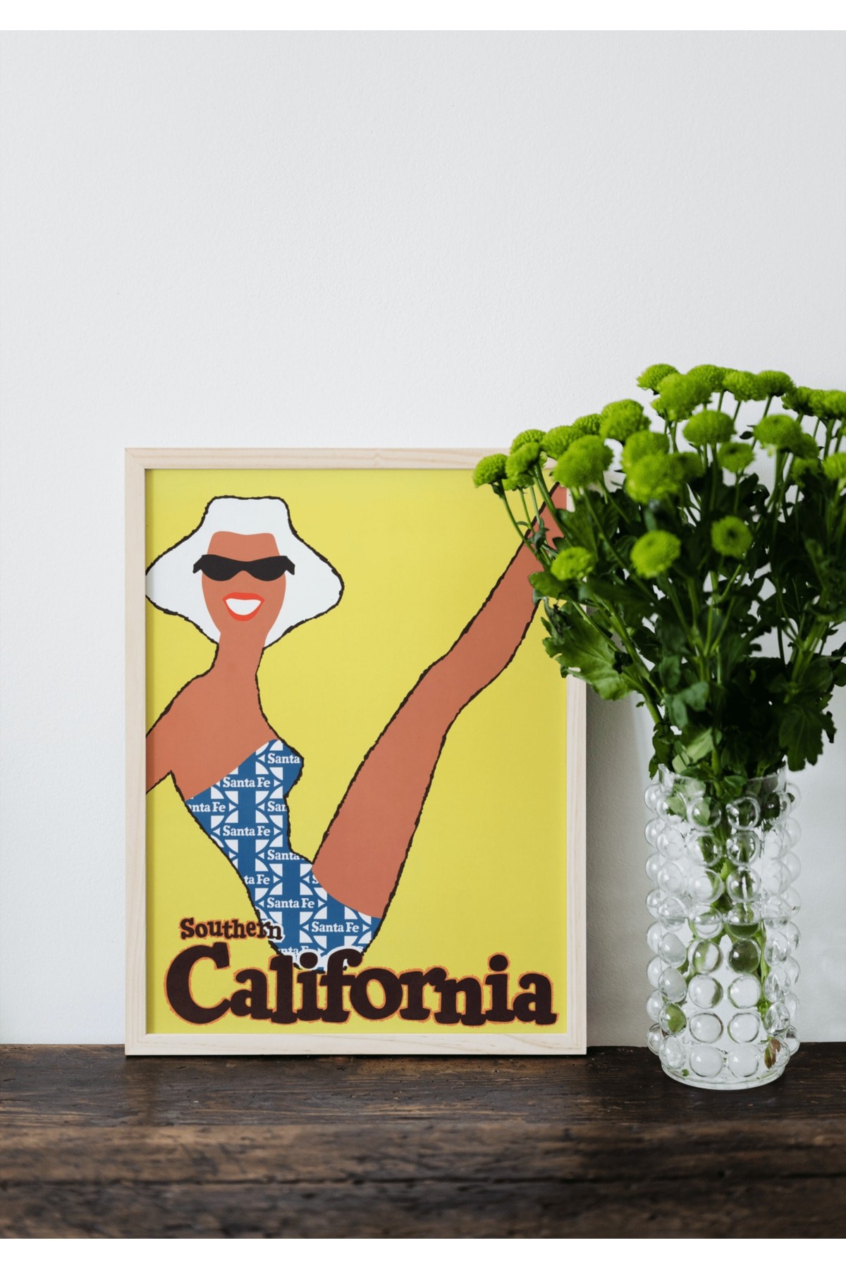 Premium Çerçevesiz Poster Fine Art Kadın Figürü California No:1