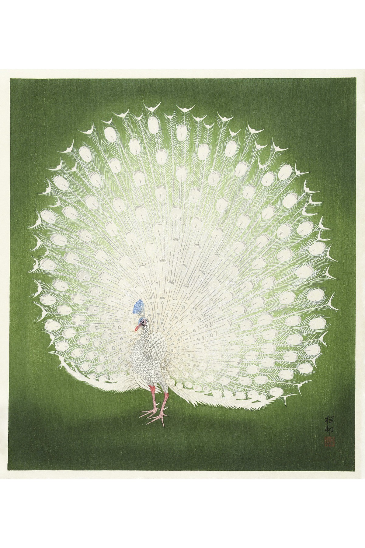 Ohara Koson Peacock (1925-1936) No1 ÇERÇEVESİZ Poster Japon Sanatı Klasikler