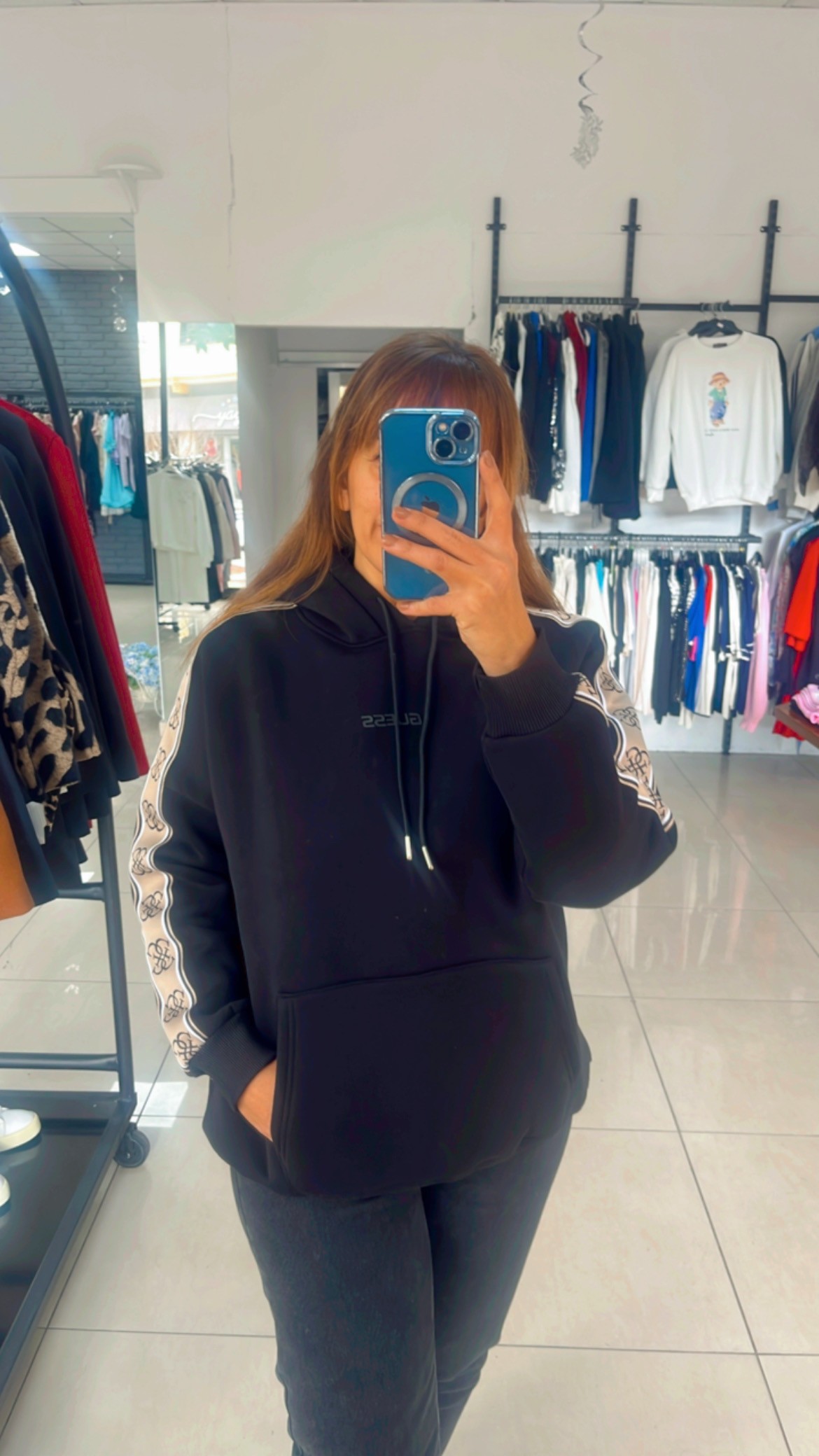 SİYAH MARKA MODEL KAPŞONLU SWEAT