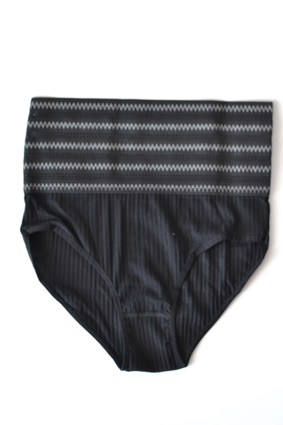 Üstü Korseli Pamuklu Kadın Külot - Siyah