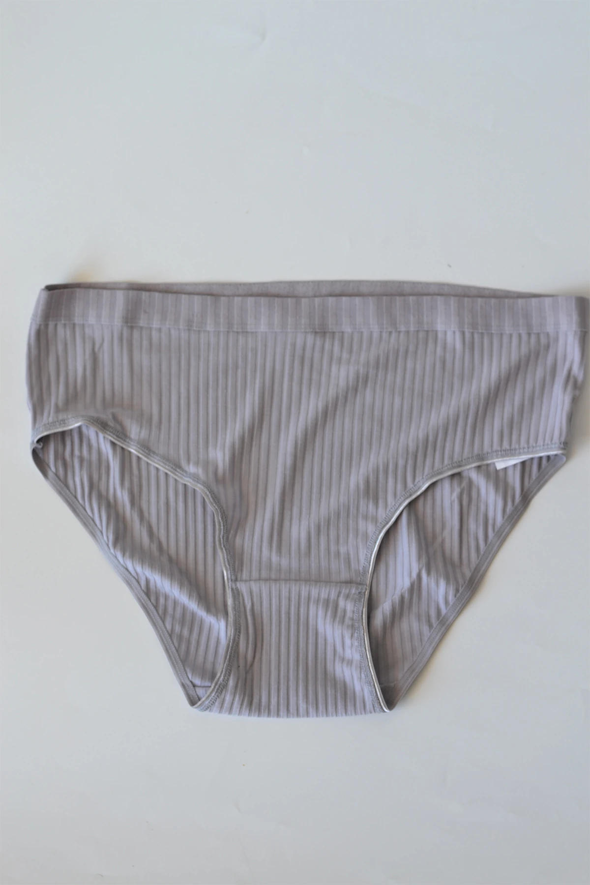 Pamuklu Büyük Beden Renkli Bato Kadın Külot - Gri