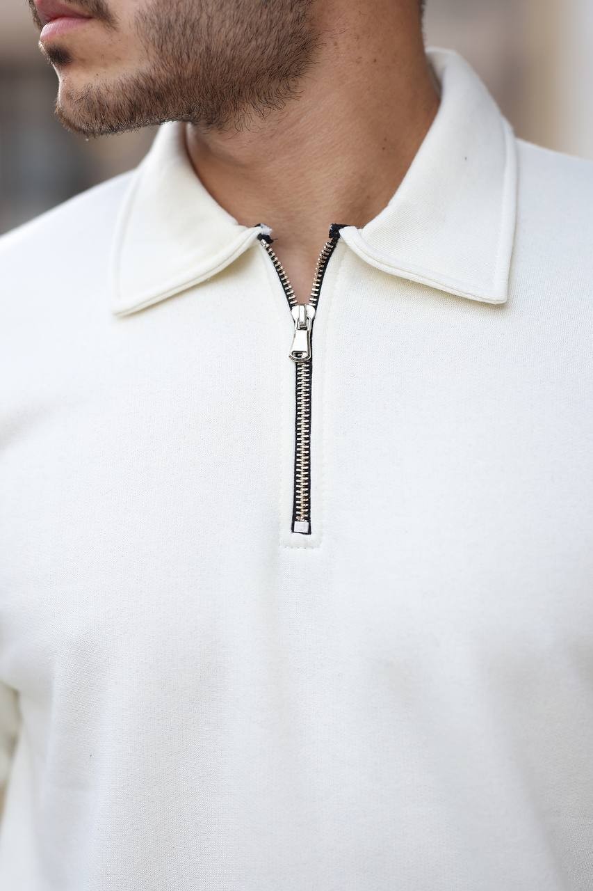 Yarım Fermuar Polo Yaka Sweat