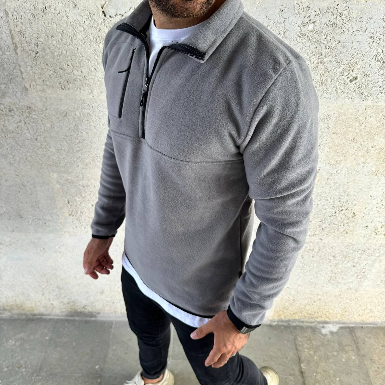 Yarım Fermuarlı Polar Sweat