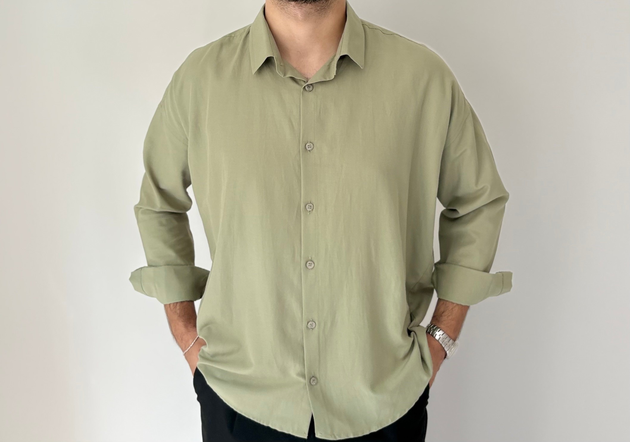 Oversize Kalıp Çağla Gömlek