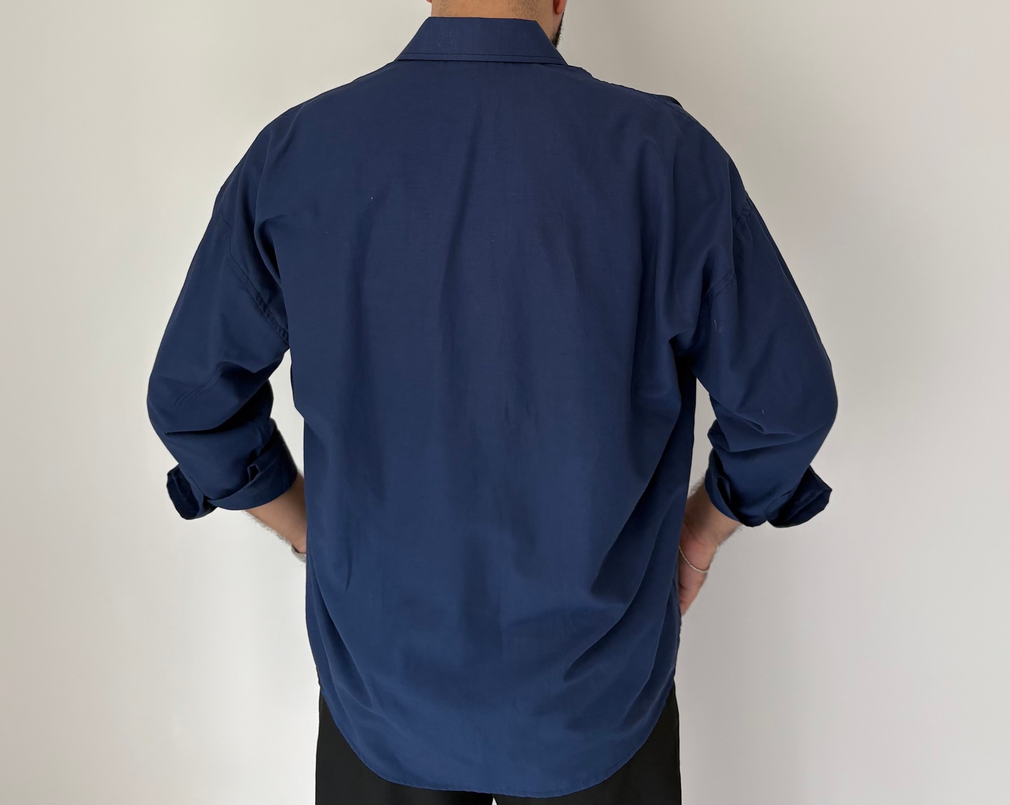 Oversize Kalıp Lacivert Gömlek