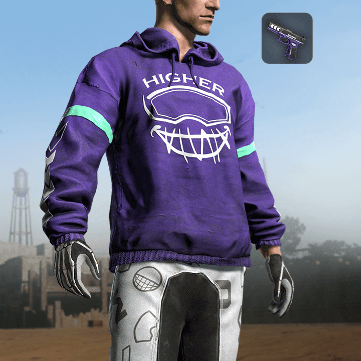 STEAM PUBG SKULLFACE STUNT SUIT AND P18C BUNDLE