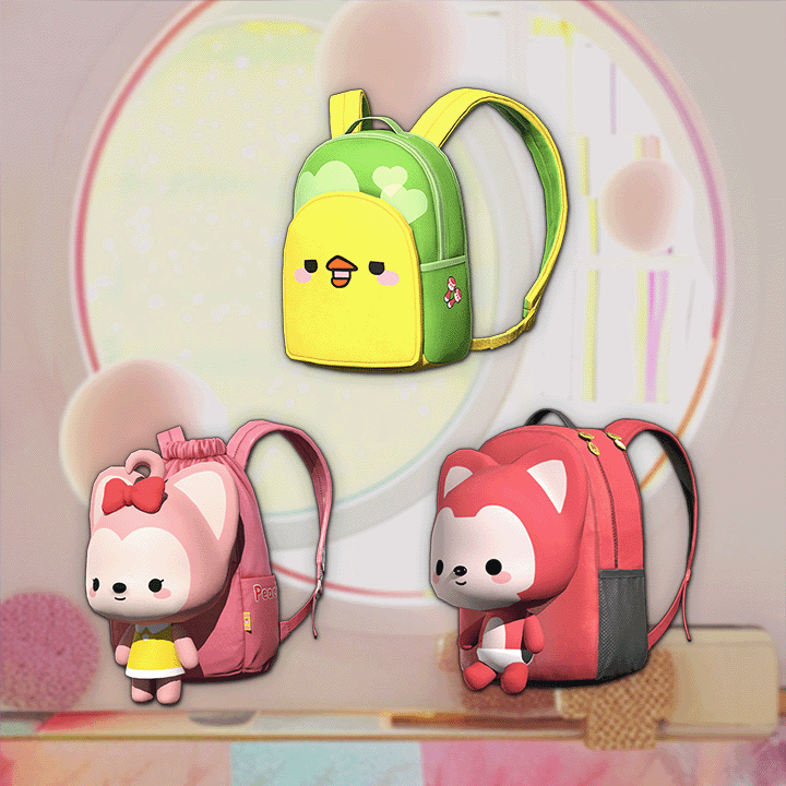 STEAM PUBG ALI THE FOX AND FRIENDS BACKPACK SET