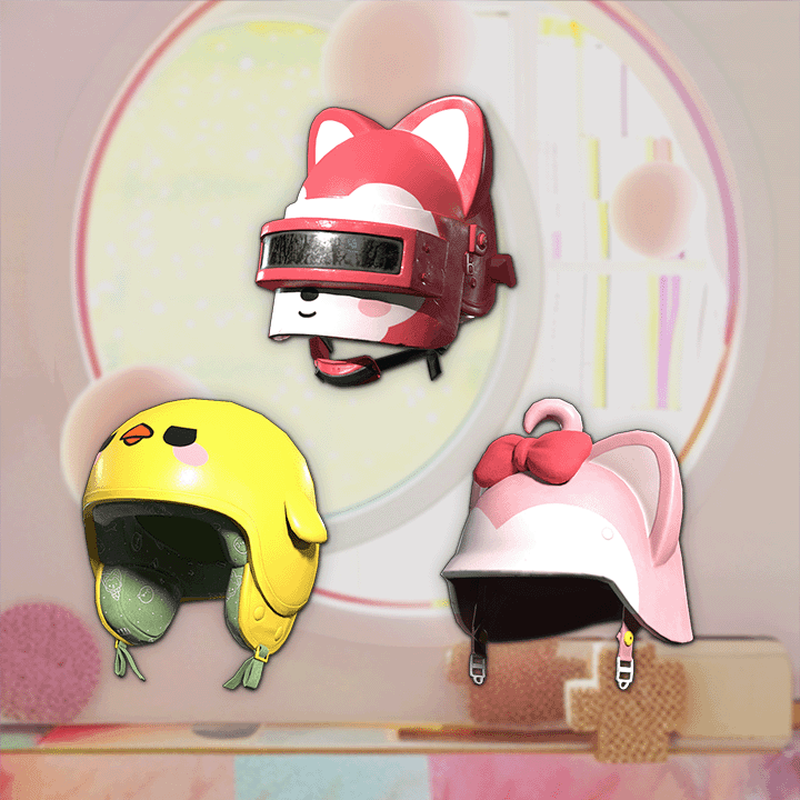 STEAM PUBG ALI THE FOX AND FRIENDS HELMET SET