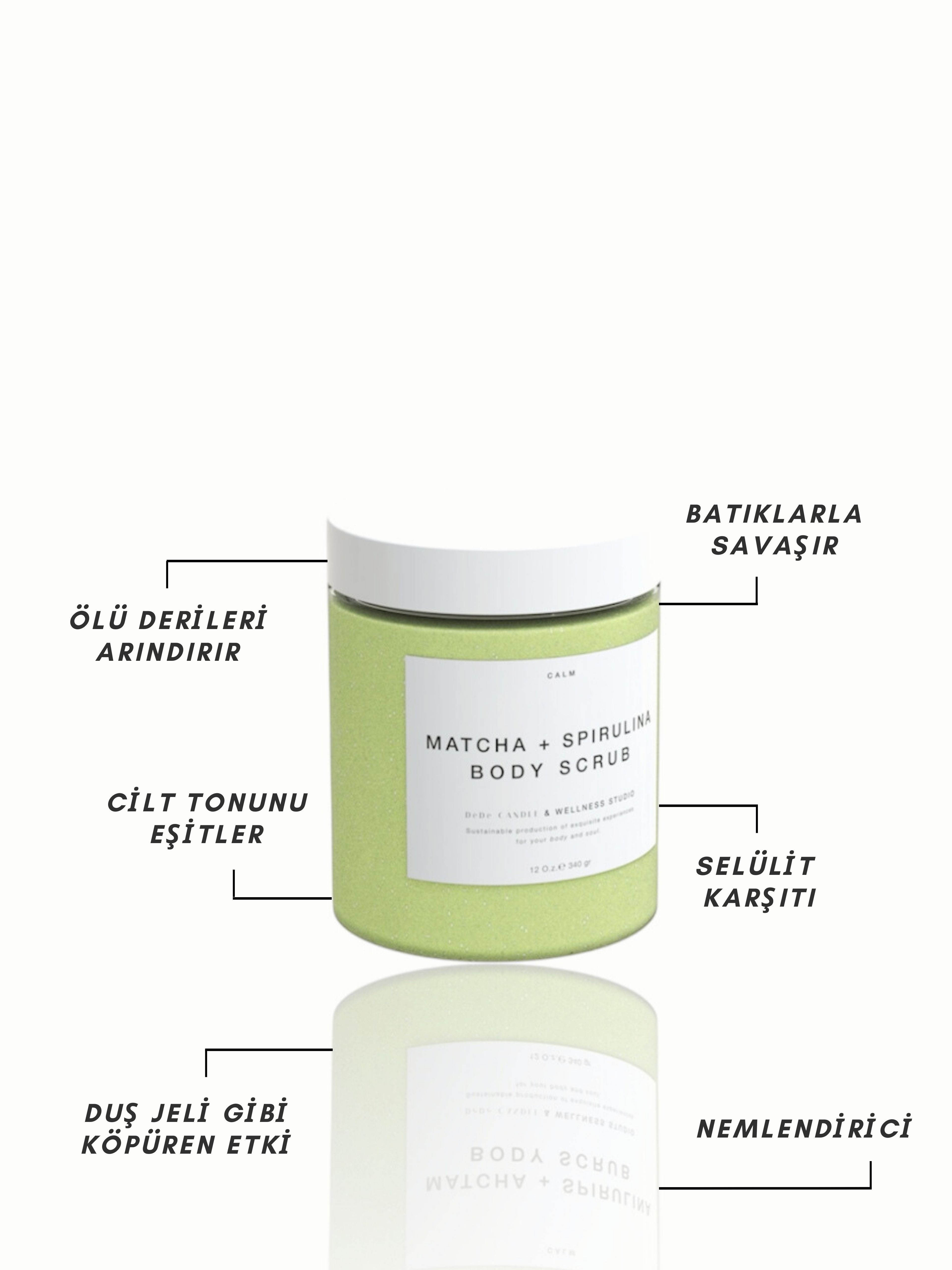 Matcha Spirulina - Vücut Ovması Jel Peeling | Body Scrub 