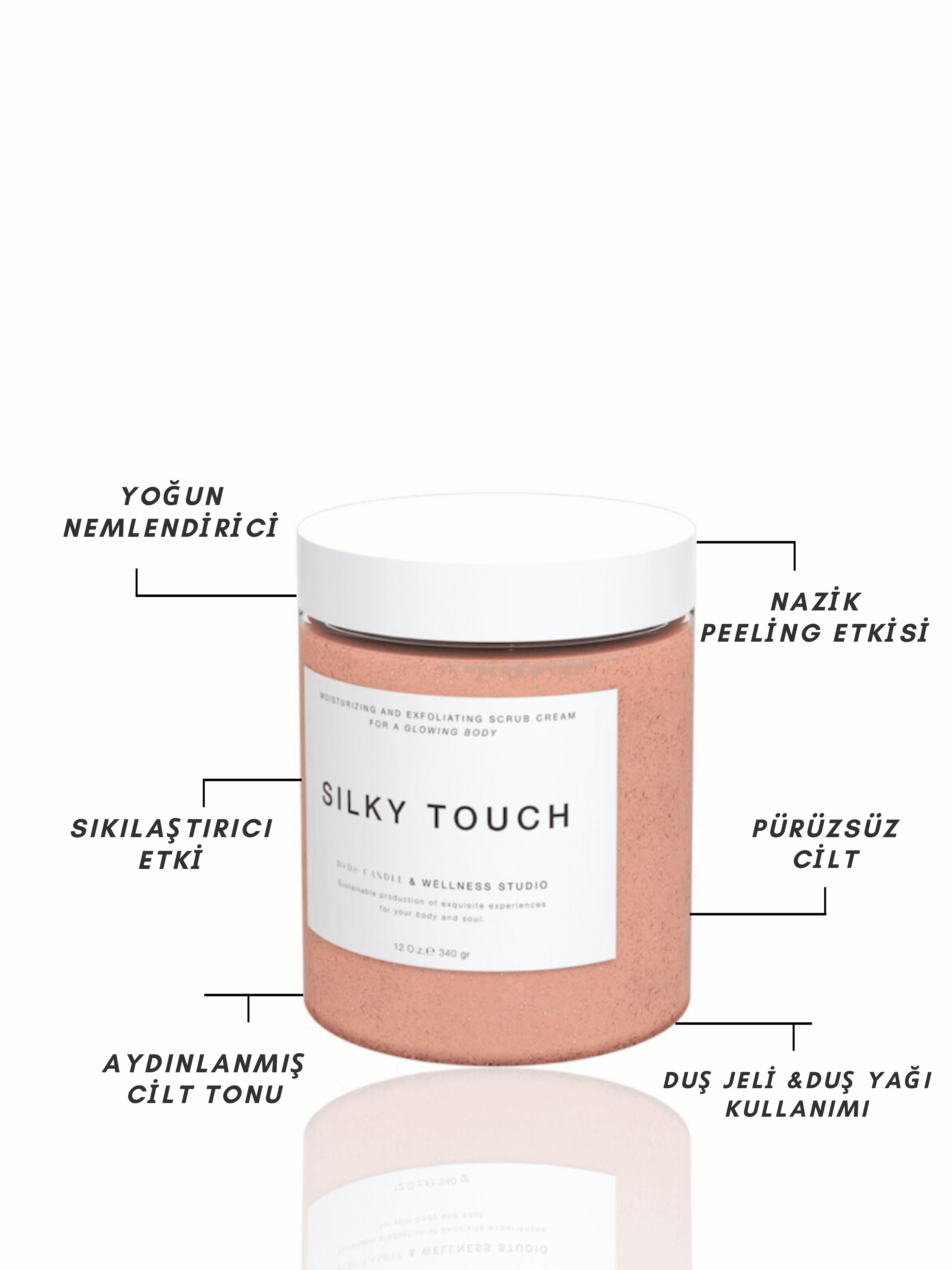 Silky Touch - Yumuşatıcı, Nemlendirici Krem Peeling Vücut Ovması | Exfoliating & Moisturizing Scrub Cream