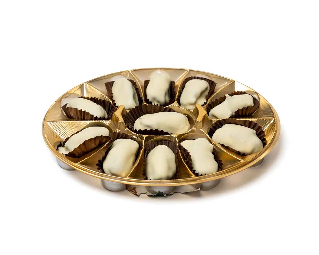 Beyaz Çikolata Kaplı Bademli Hurma