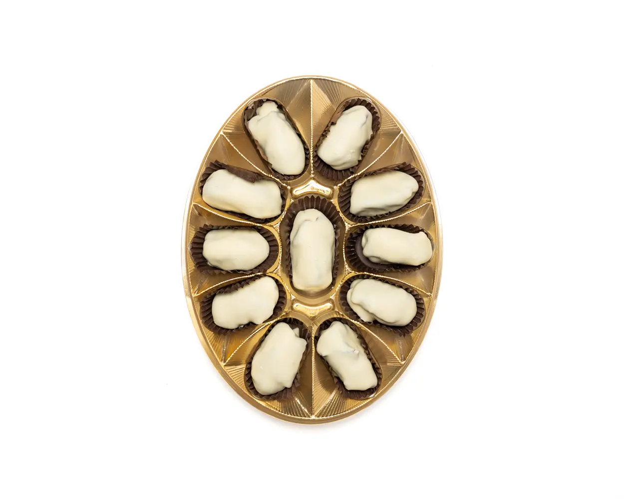 Beyaz Çikolata Kaplı Bademli Hurma