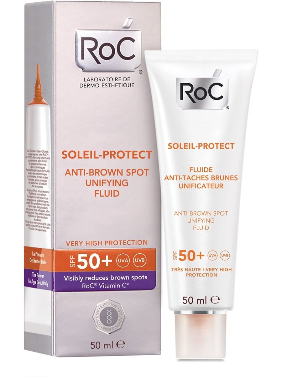 RoC Soleil - Protect Güneş Koruyucu Spf 50+ Yüzdeki Kahverengi Lekelere Karşı Likit Yüz Nemlendirici 50ml