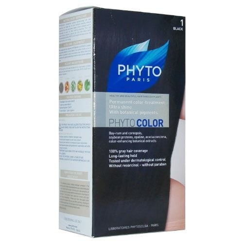 Phyto Color 1 - Siyah Bitki Ekstreli Saç Boyası