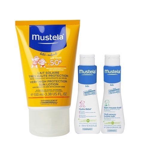 Mustela Güneş Losyonu SPF50+ 100ml - Hydra Bebe+Dermo Cleansing 50ml Hediyeli