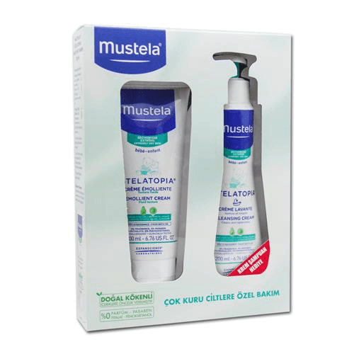 MUSTELA STELATOPIA Emollient Cream 200 ml + Cleansing Cream 200 ml HEDİYE!