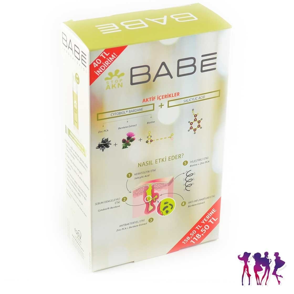 Babe Stop Akn Sebum Dengeleyici ve Nemlendirici Krem 50ml + Arındırıcı Temizleme Jeli 200ml