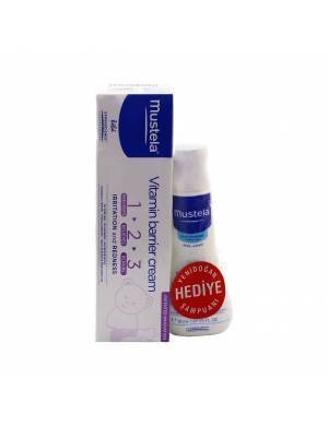 Mustela Vitamin Barrier Cream 1.2.3 50ml + Mustela Gentle Cleansing Gel 50ml HEDİYE!