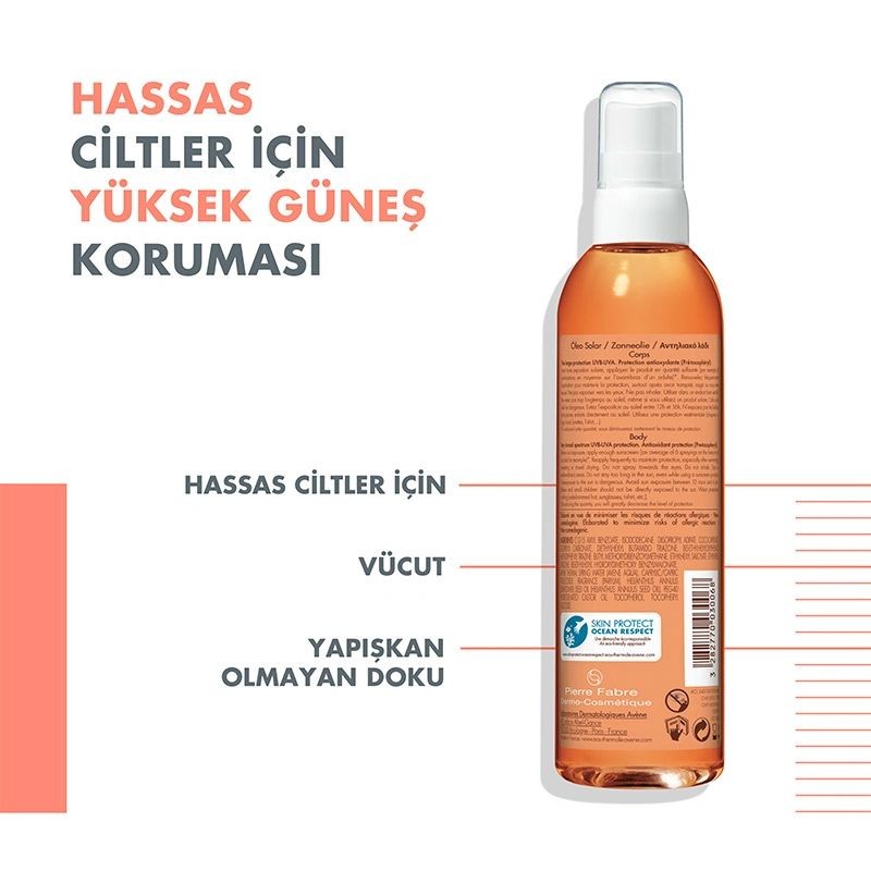 Avene Huile Solaire Spf30 Vücut Yağı 200ml