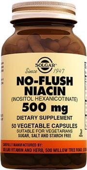 Solgar No Flush Niacin 500 mg 50 Kapsül