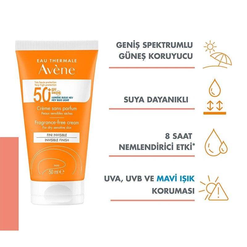 Avene Solaire SPF 50+ Güneş Kremi 50 ml