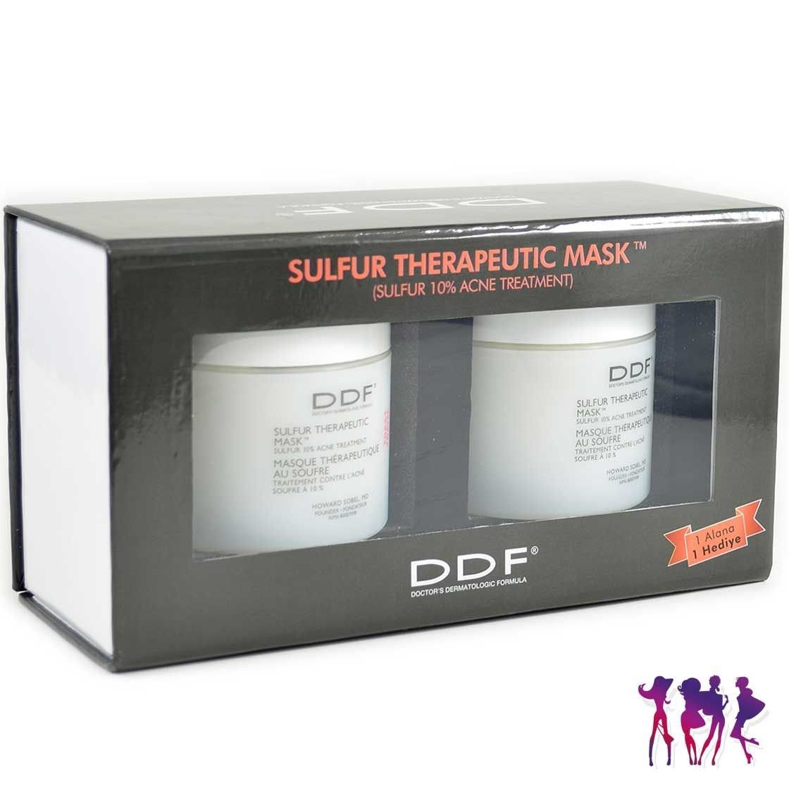 DDF Sulfur Therapeutic Mask Kükürt Maskesi 113gr x 2 Kofre 2li Kofre