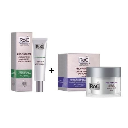 Roc Pro Renove gündüz kremi 50ml + Roc Pro Sublime Göz Çevresi 15ml %30 indirimli Paket!