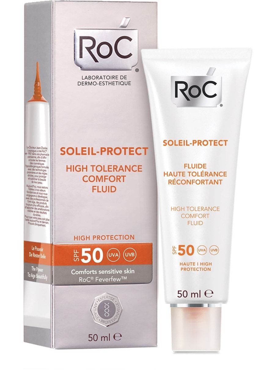RoC Soleil - Protect Güneş Koruyucu Hassas Ciltler İçin Rahatlatıcı Likit Yüz Nemlendirici SPF 50 - 50ml