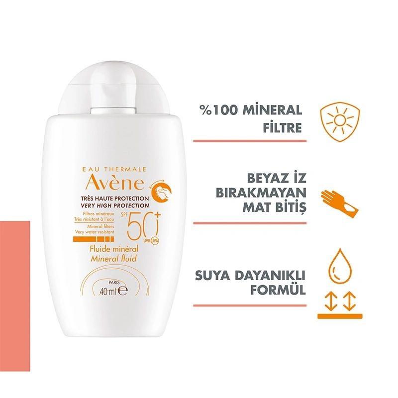 Avene Mineral Sıvı Güneş Kremi SPF 50+ 40 ml