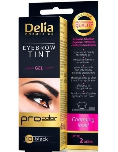 Delia Cosmetics Eyebrow Tint Gel 1.0 Black - Siyah Jel Kaş Boyası