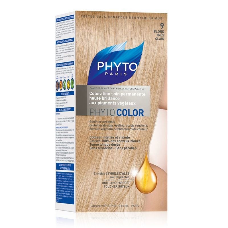 Phyto Color - 9 Çok Açık Sarı Bitki Ekstreli Saç Boyası