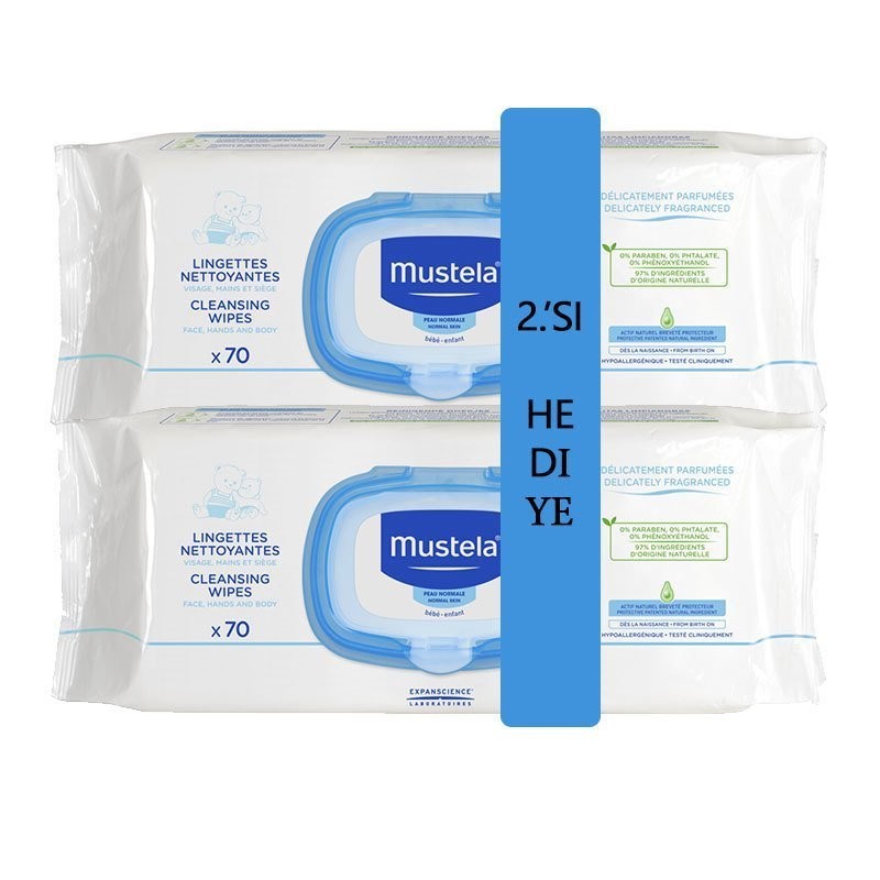 Mustela Temizleme Mendili 70 adet 2.si HEDİYE!