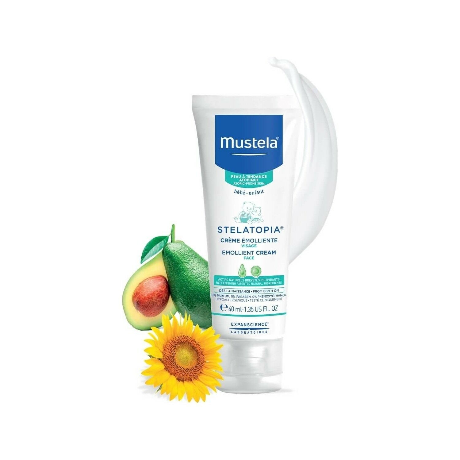 Mustela Stelatopia Emollient Face Cream 40ml