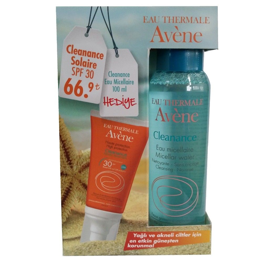 Avene  Cleanance Spf 30  Güneş Kremi 50ml + Miceller Water 100ml HEDİYE!