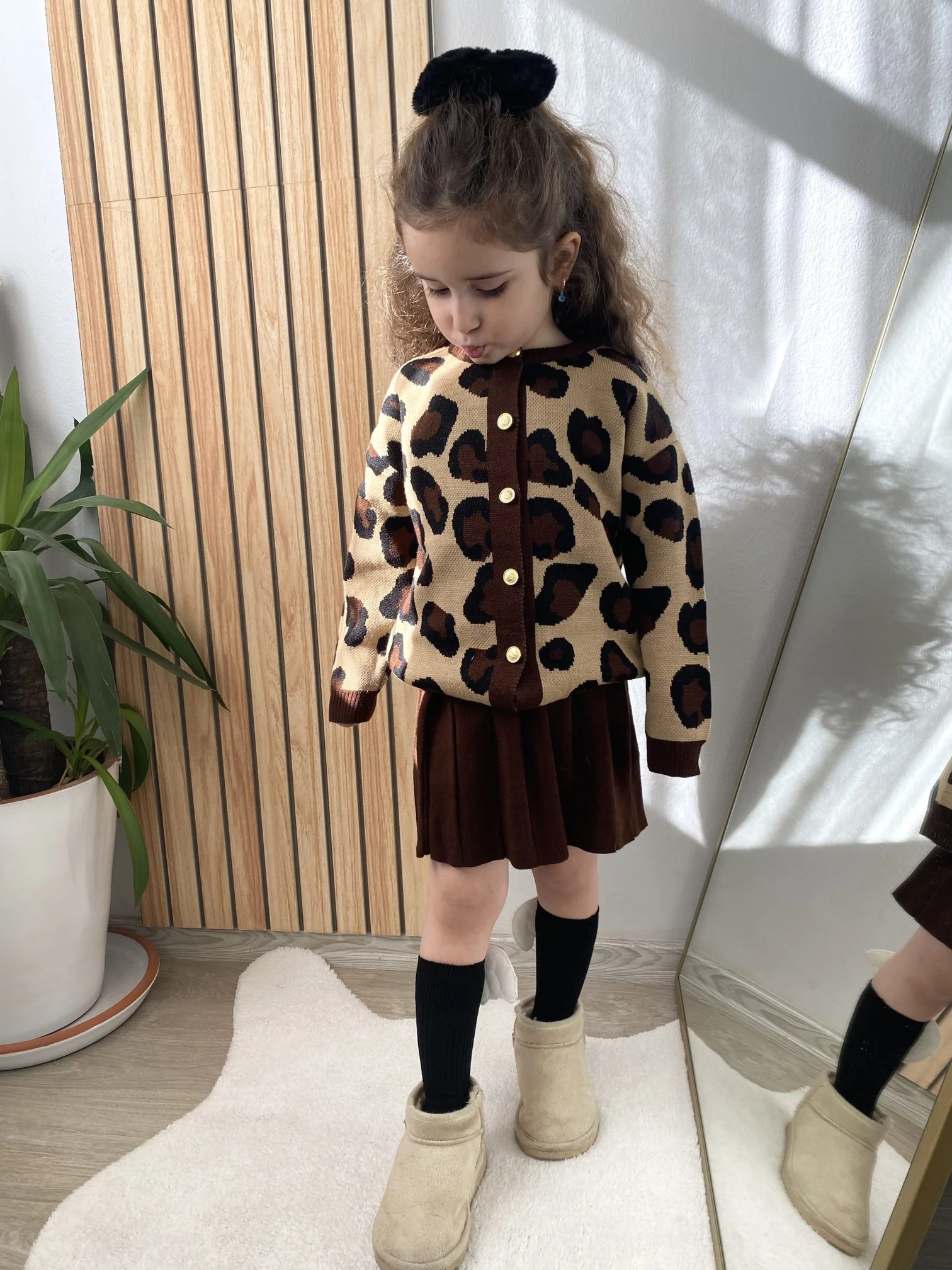 Leopar Hırkalı Etek Takım