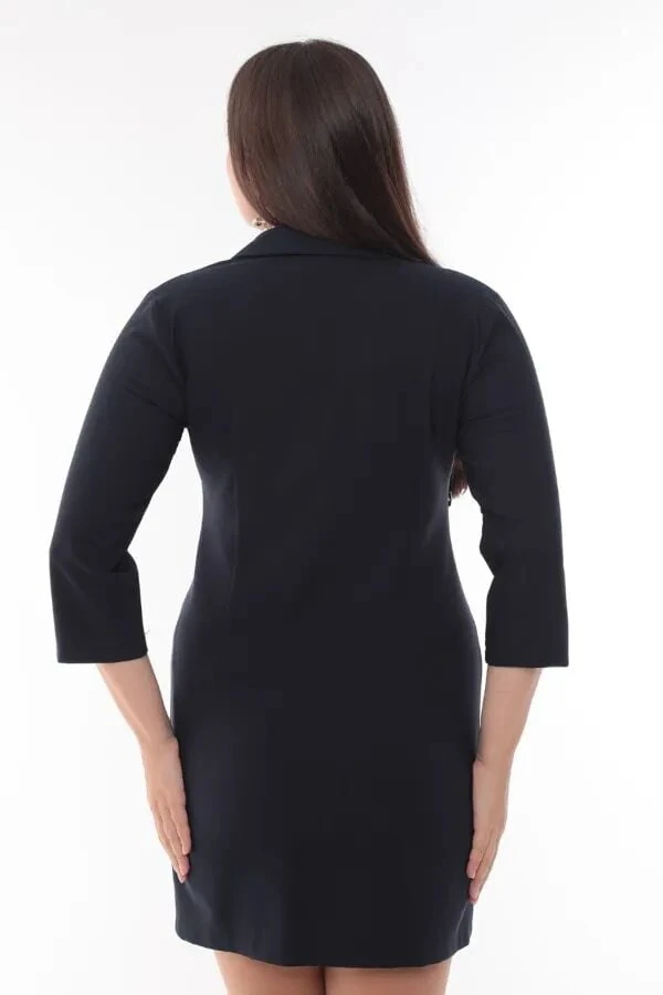 MODAPO Kadın Zincir Detaylı Büyük Beden Ceket Elbise MDP4428