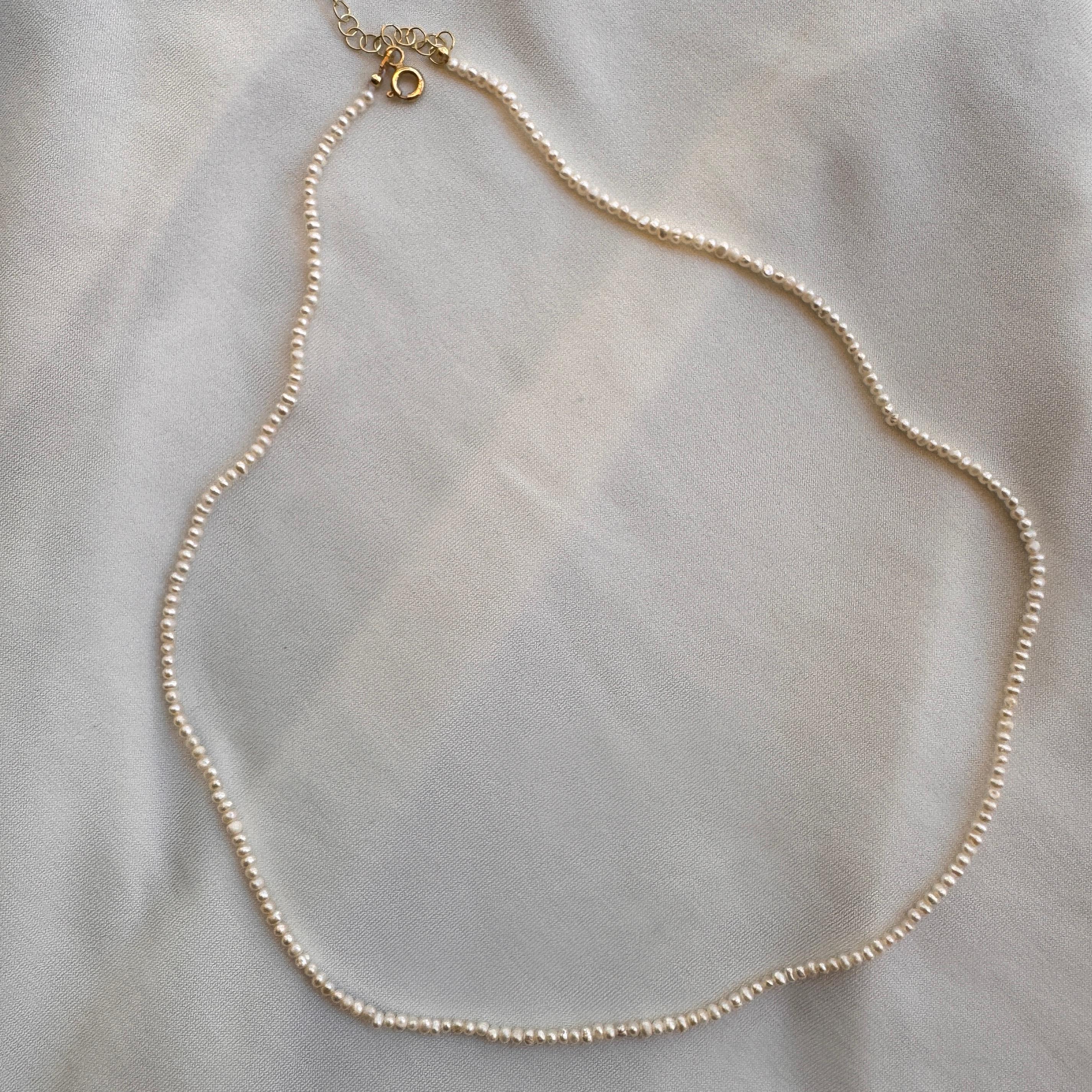 Sand Pearl Necklace 2 mm