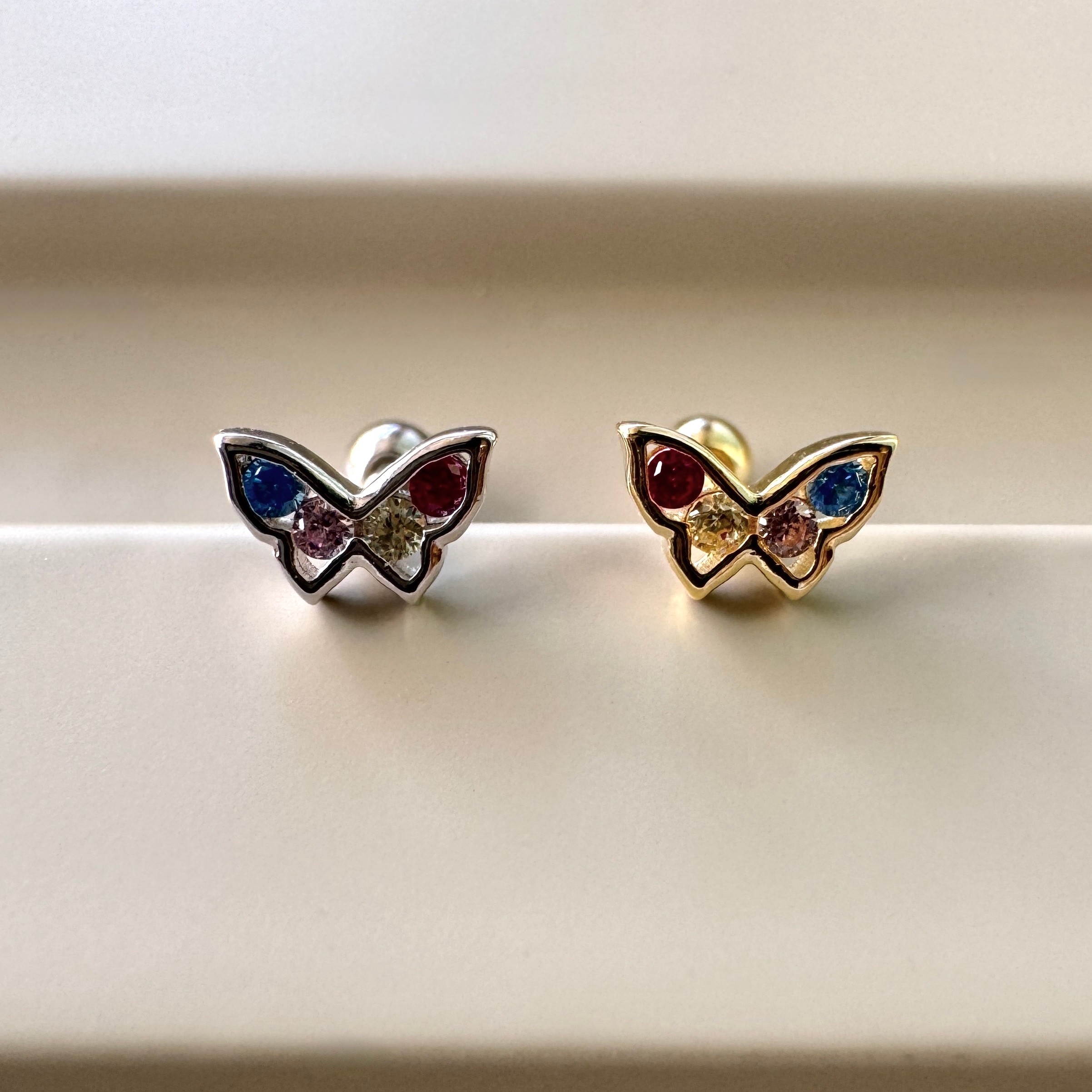 Kelebek Multi Renk Piercing