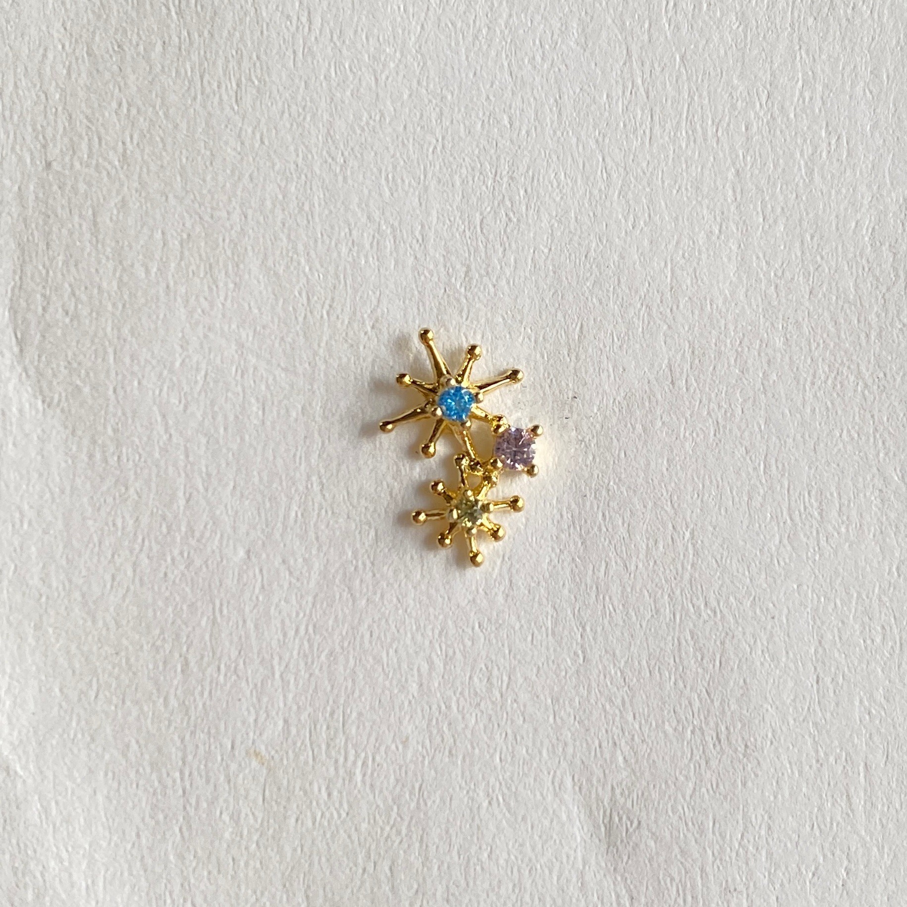 Mini Yıldız Takımı Stud Küpe Gold-Tek