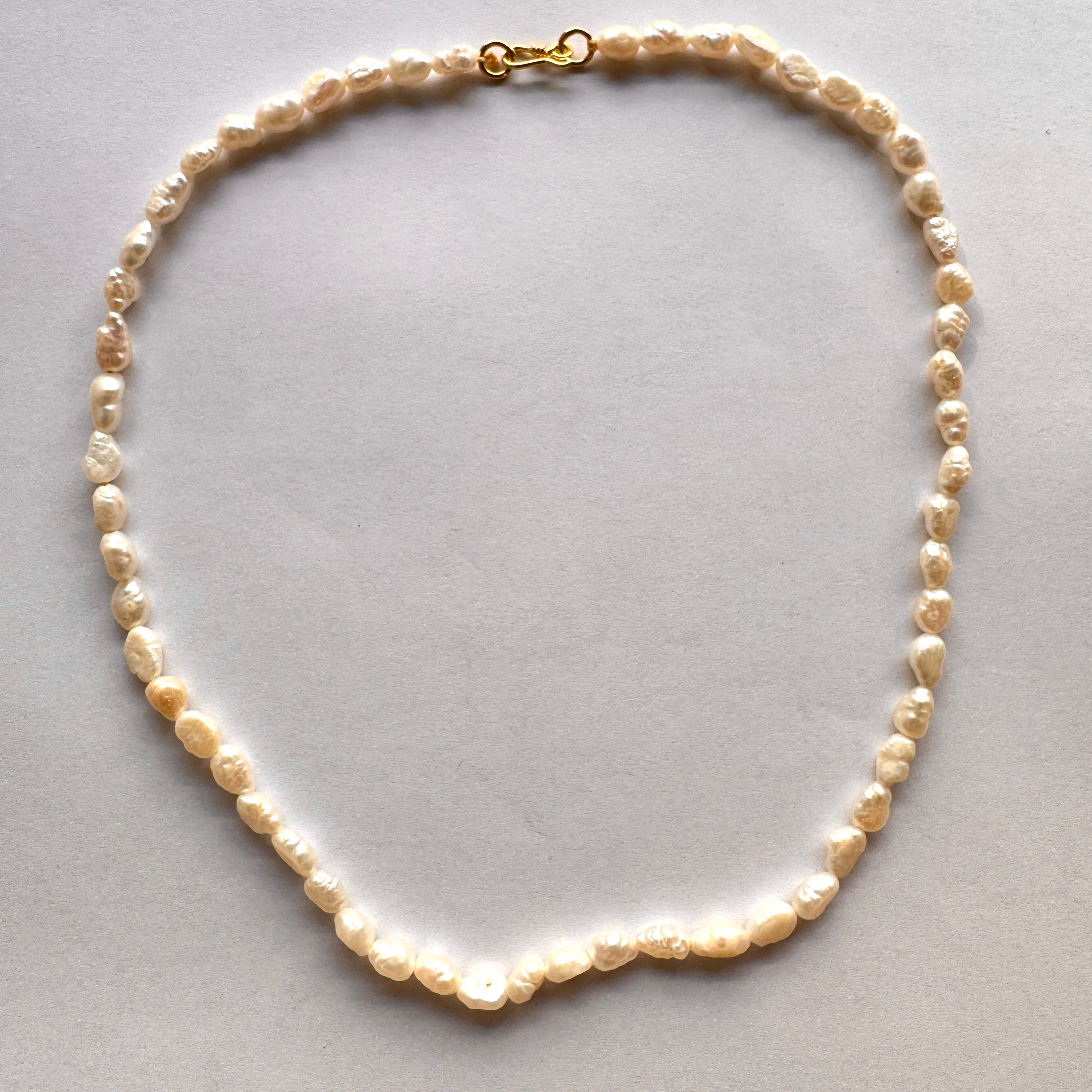 Aura Barok İnci Choker Kolye Gold