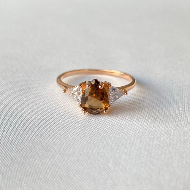 Tasarım Topaz Yüzük Rose Gold