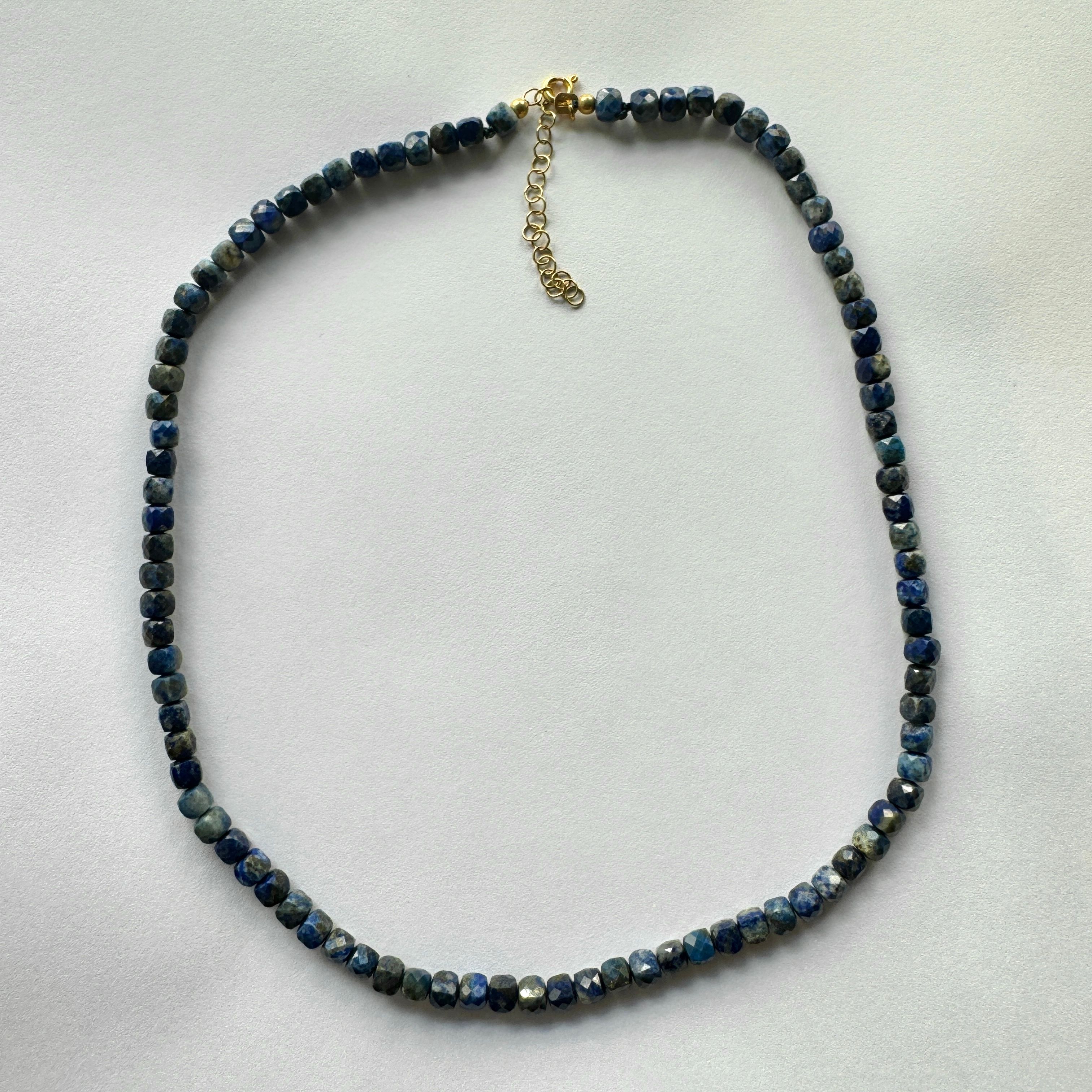 Faceted Lapis Necklace