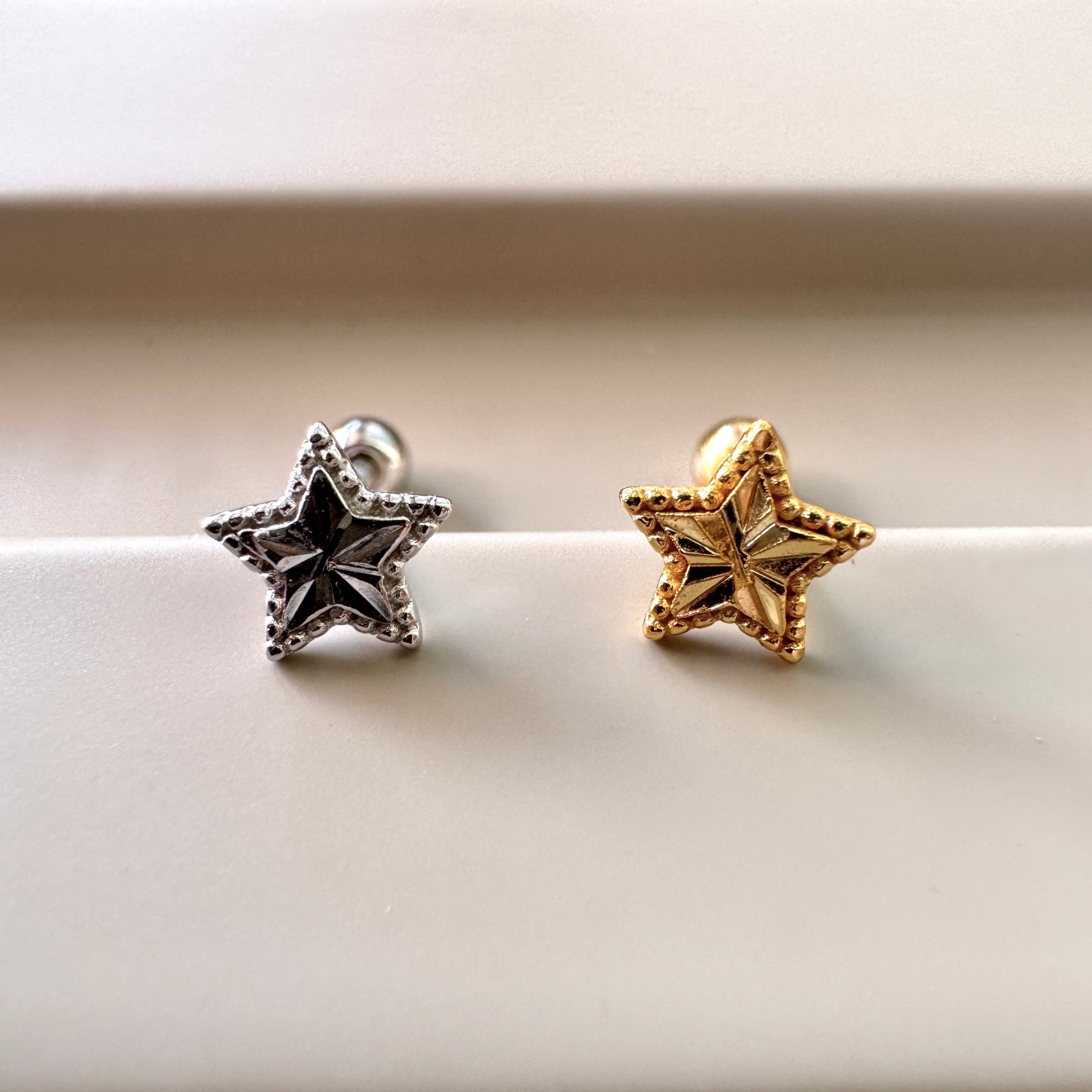 Vintage Taşsız Yıldız Piercing