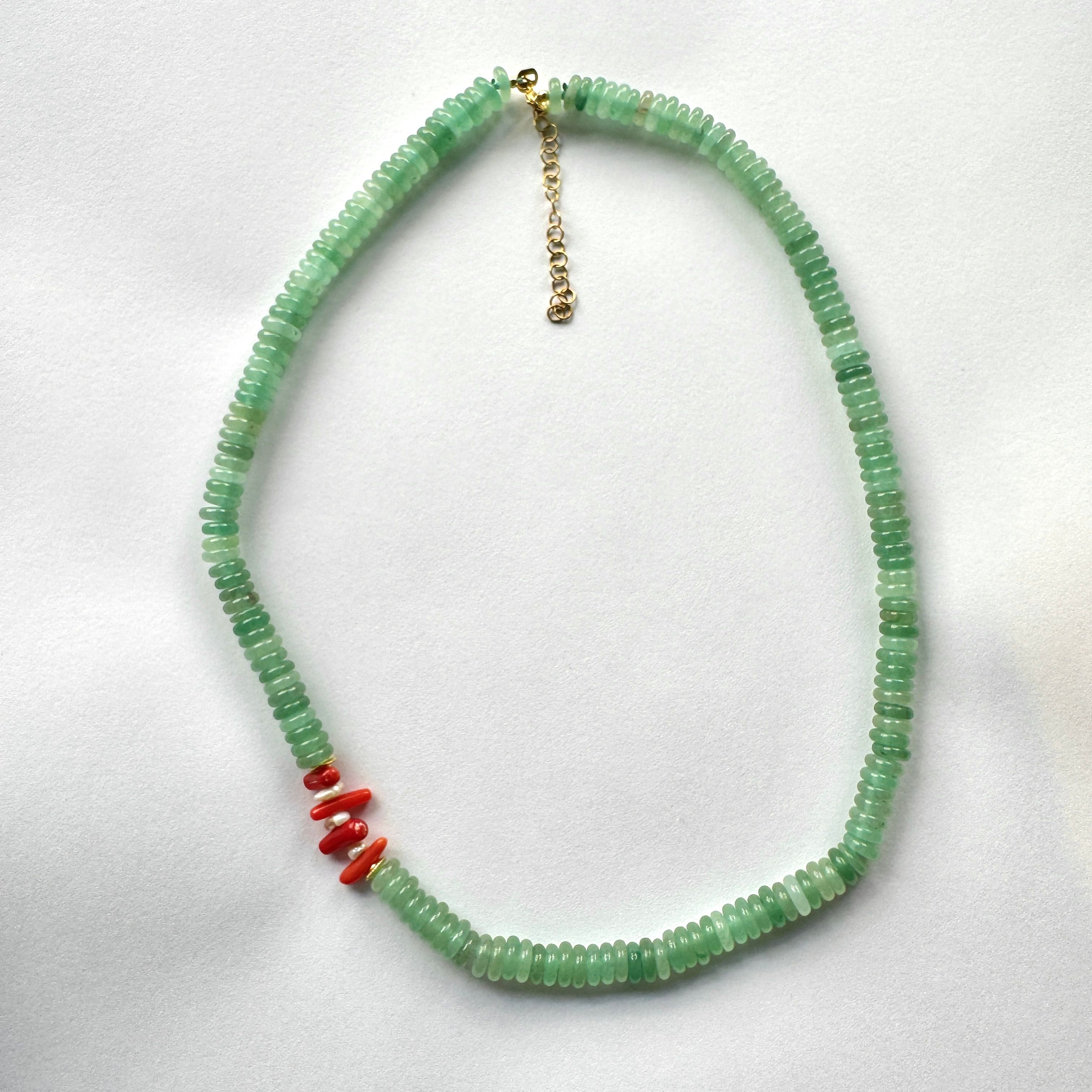 Jade and Coral Necklace